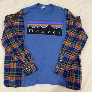 Reworked tee X flannel